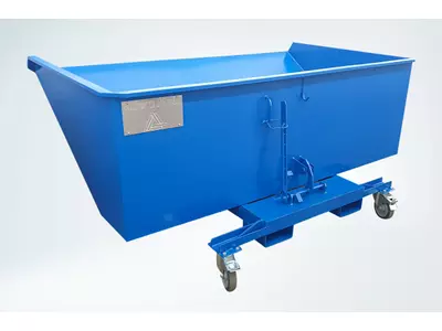 Industrial wheeled containers with a mechanism for unloading various waste in industry