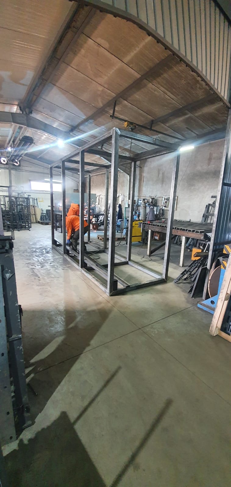 Powder coating frame