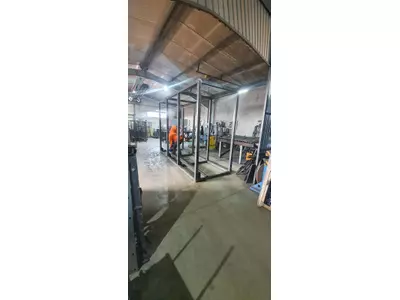 Powder coating frame